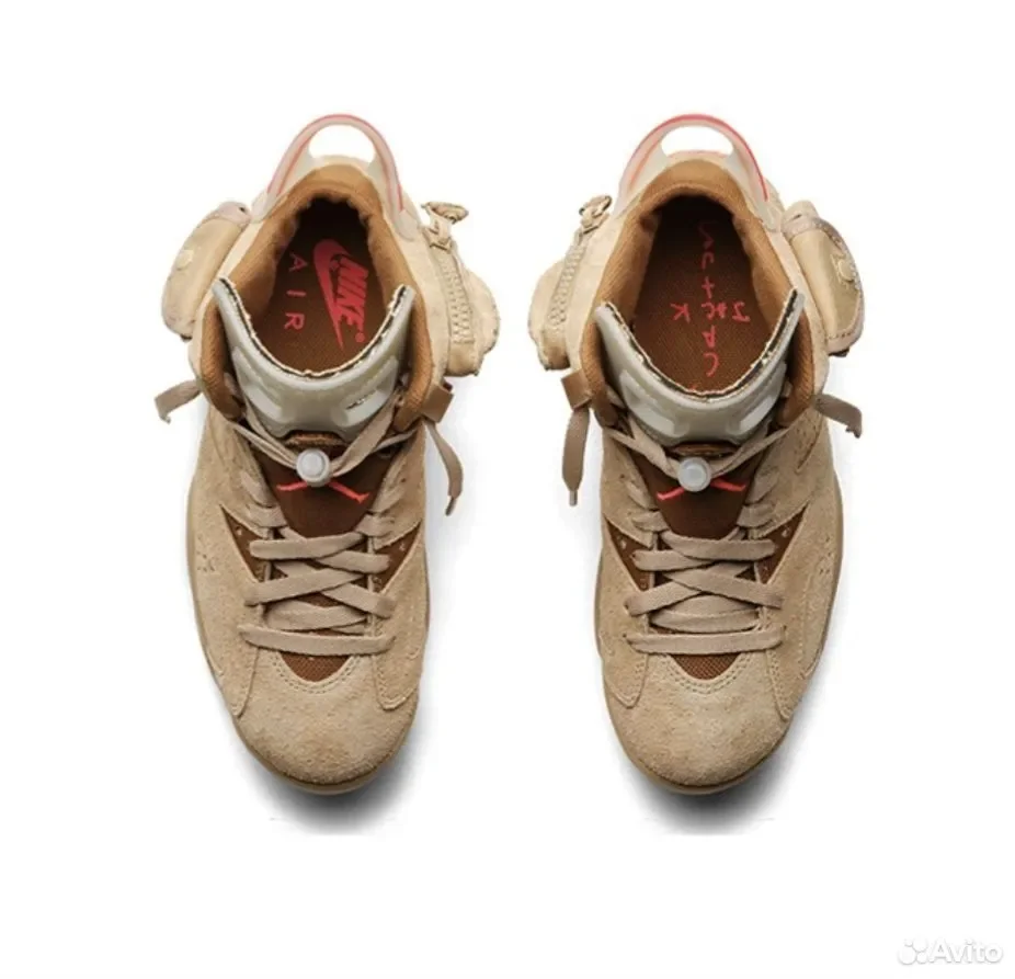 Кроссовки Jordan 6 Retro Travis Scott British Khak - миниатюра 3