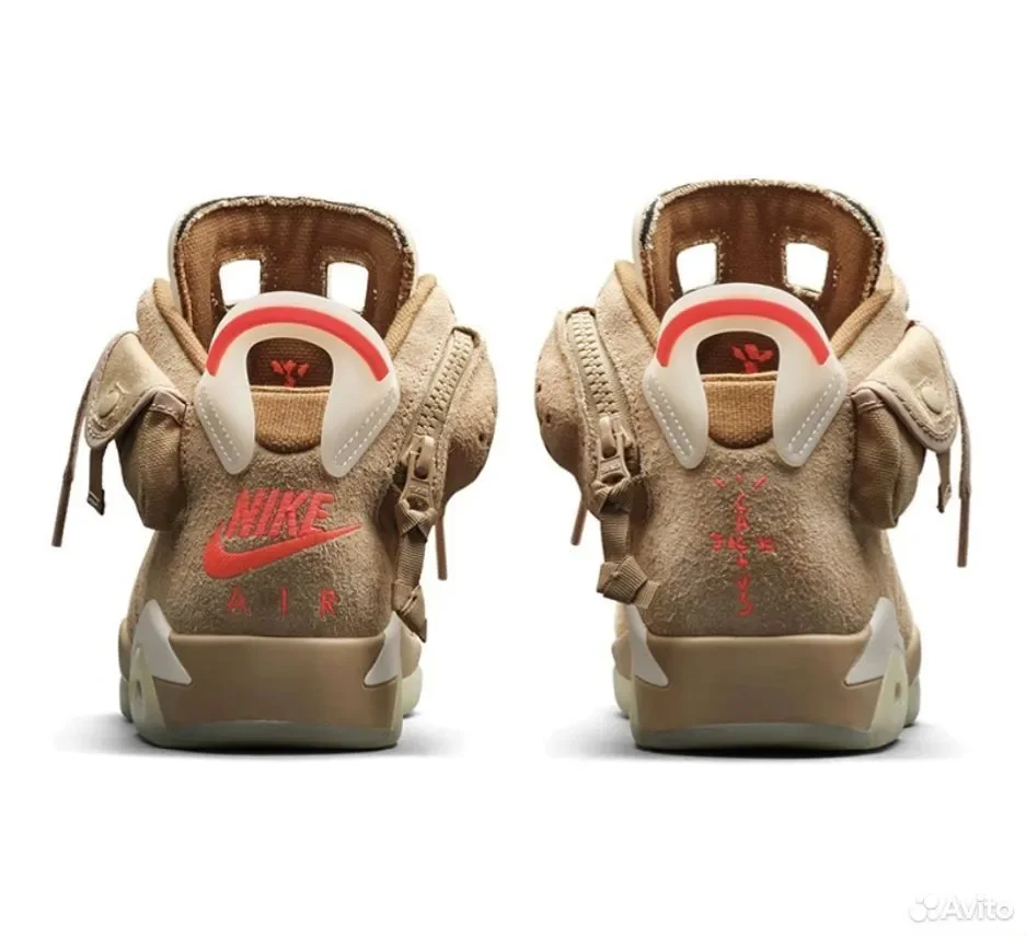 Кроссовки Jordan 6 Retro Travis Scott British Khak - миниатюра 4