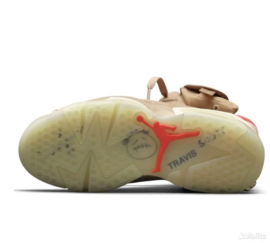 Кроссовки Jordan 6 Retro Travis Scott British Khak - миниатюра 5