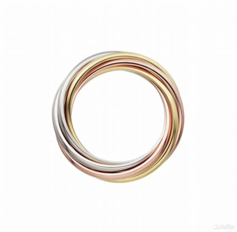 Кольцо Cartier Trinity 18K Gold - миниатюра 7