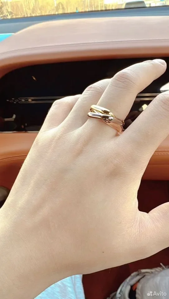 Кольцо Cartier Trinity 18K Gold - миниатюра 9
