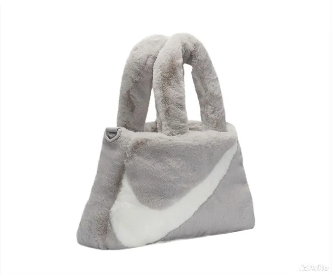 Сумка Nike Faux Fur Tote Grey - миниатюра 2