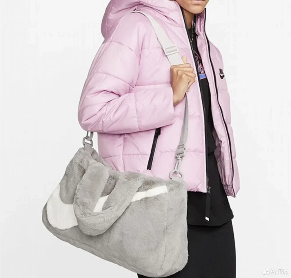 Сумка Nike Faux Fur Tote Grey - миниатюра 3