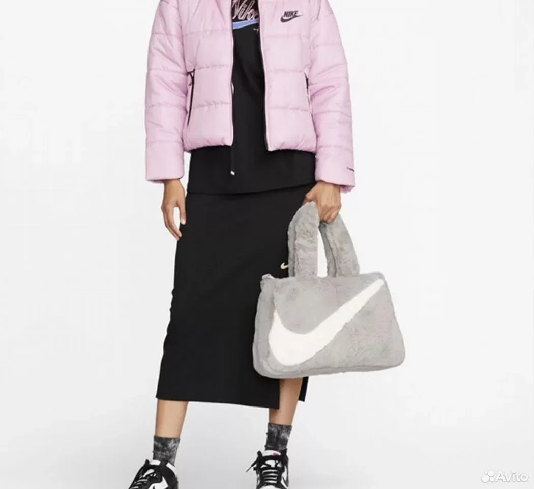 Сумка Nike Faux Fur Tote Grey - миниатюра 4