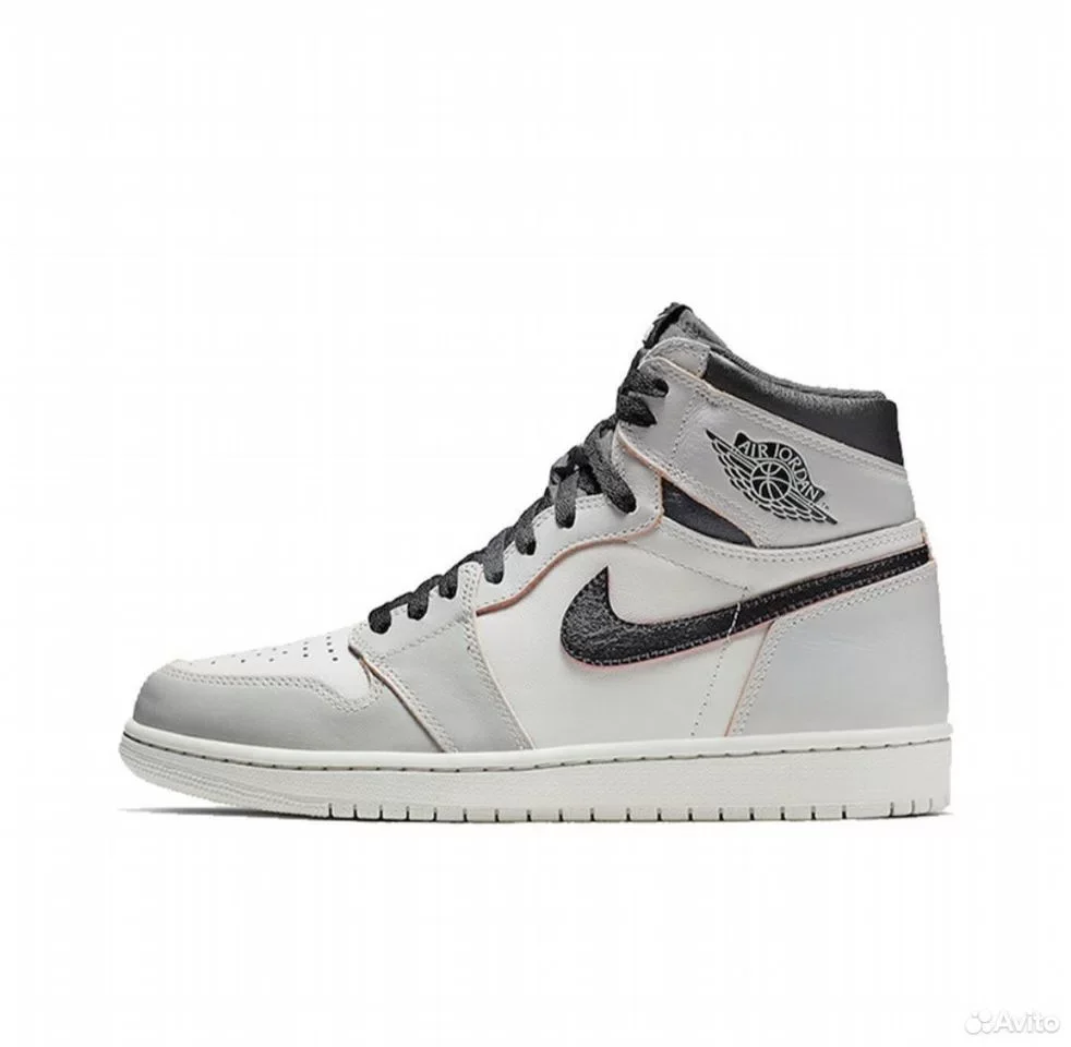 Кроссовки Nike Air Jordan 1 Retro High Light Bone - миниатюра 2