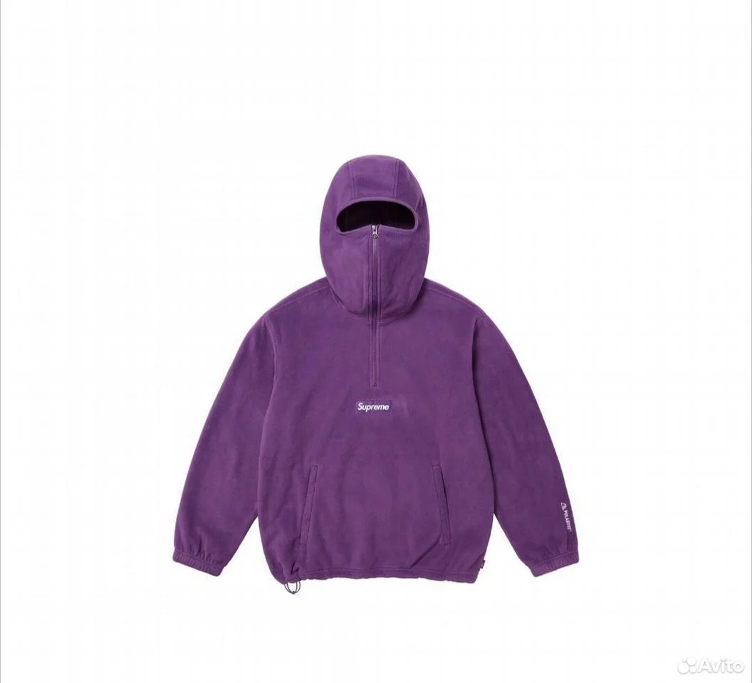 Худи Supreme Half-Zip x Polartec FaceMask - миниатюра 3