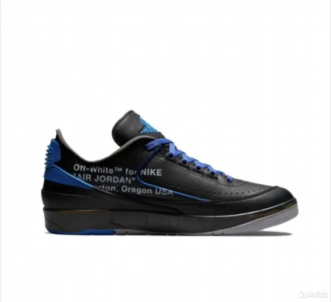 Кроссовки Nike Air Jordan 2 x OFF-white Black - миниатюра 2