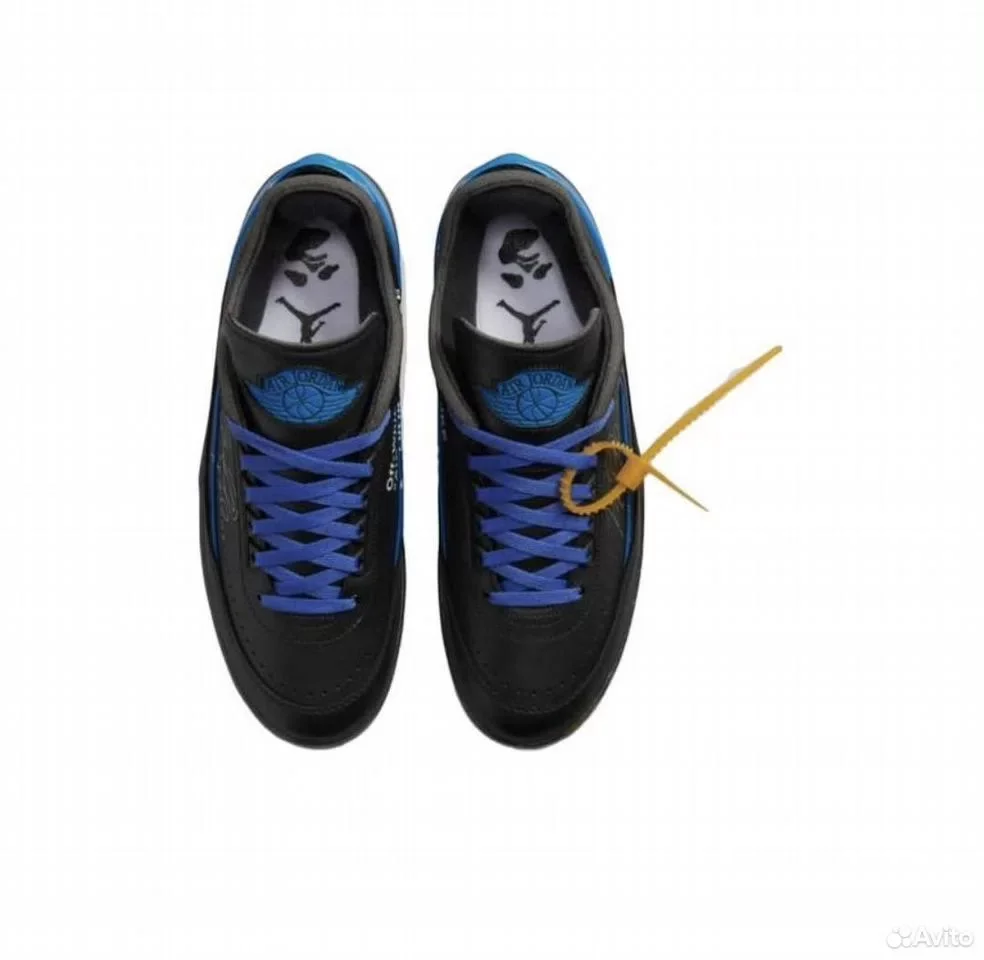 Кроссовки Nike Air Jordan 2 x OFF-white Black - миниатюра 3