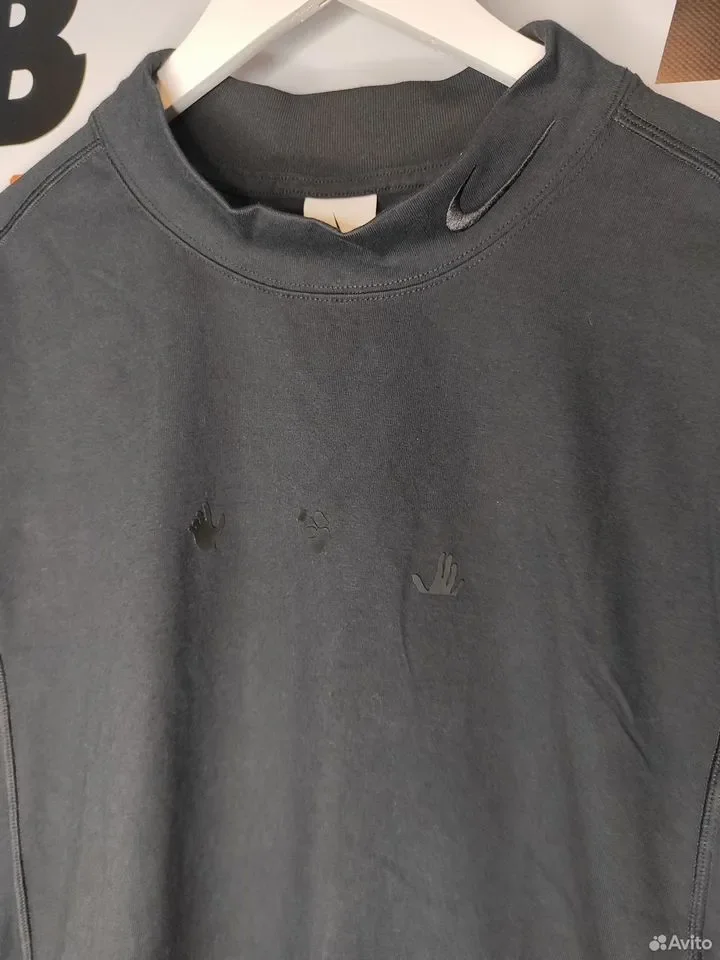 Футболка Nike x OFF White Black Graffity - миниатюра 3
