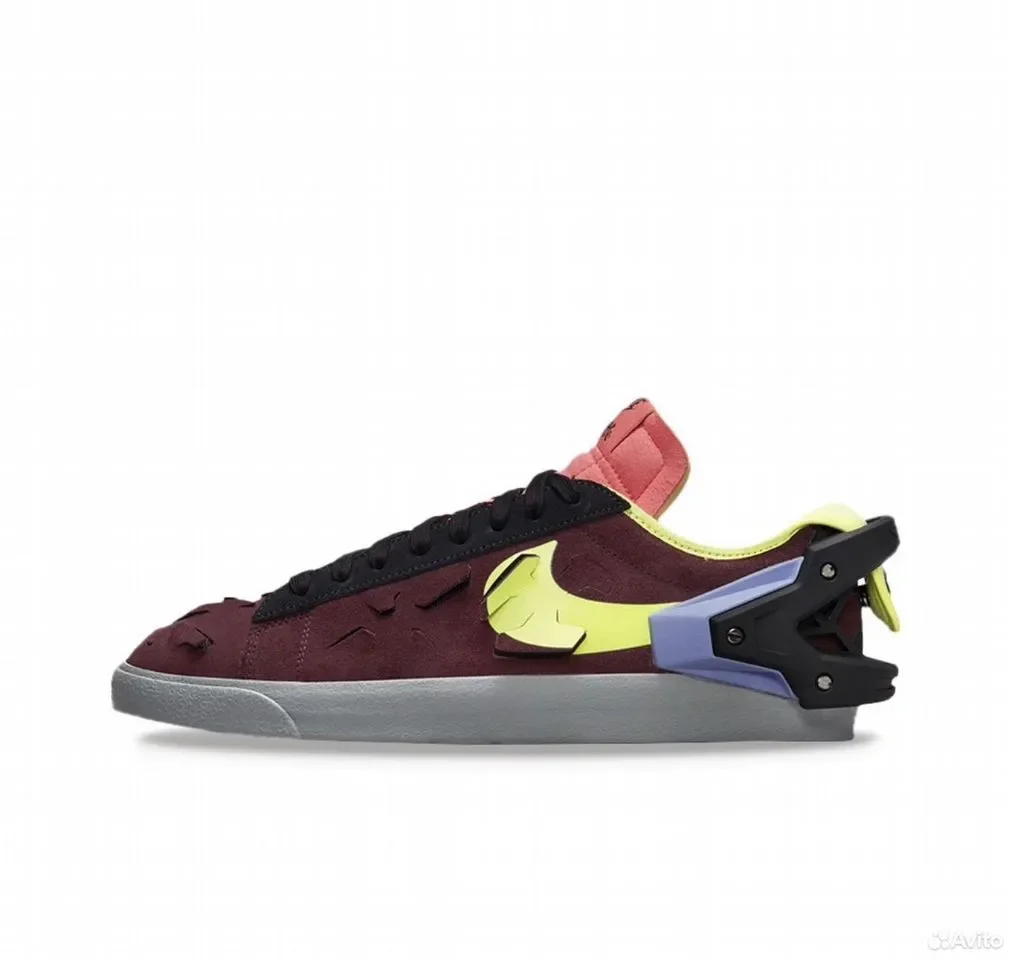 Кроссовки Acronym x Nike Blazer Low "Night Maroon" - миниатюра 2