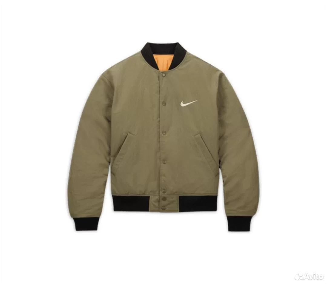 Кофта бомбер Nike x Stussy Reverse Olive - миниатюра 2