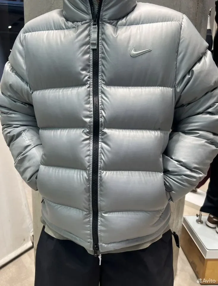 Пуховик Nike x Nocta Sunset Puffer Jacket Silver - миниатюра 3