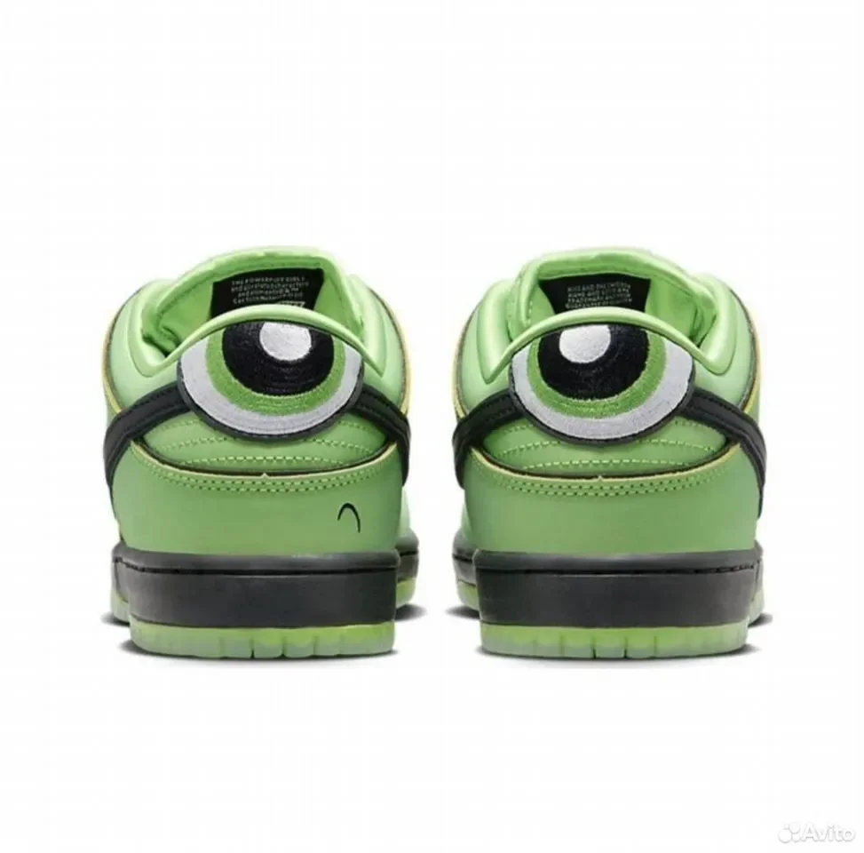 Кроссовки Nike Dunk Low x Powerpuff Girls Green - миниатюра 2