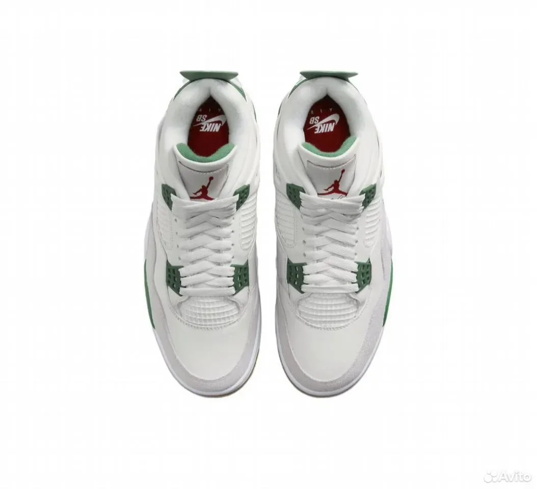 Кроссовки Nike SB x Jordan 4 Pine Green - миниатюра 4