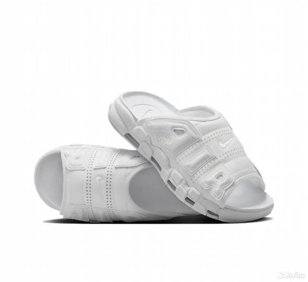 Тапки Nike Air More Uptempo Total White - изображение 1