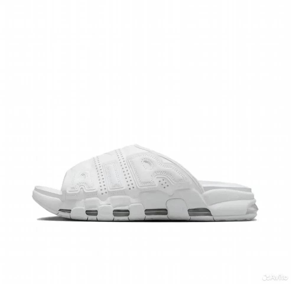 Тапки Nike Air More Uptempo Total White - миниатюра 3