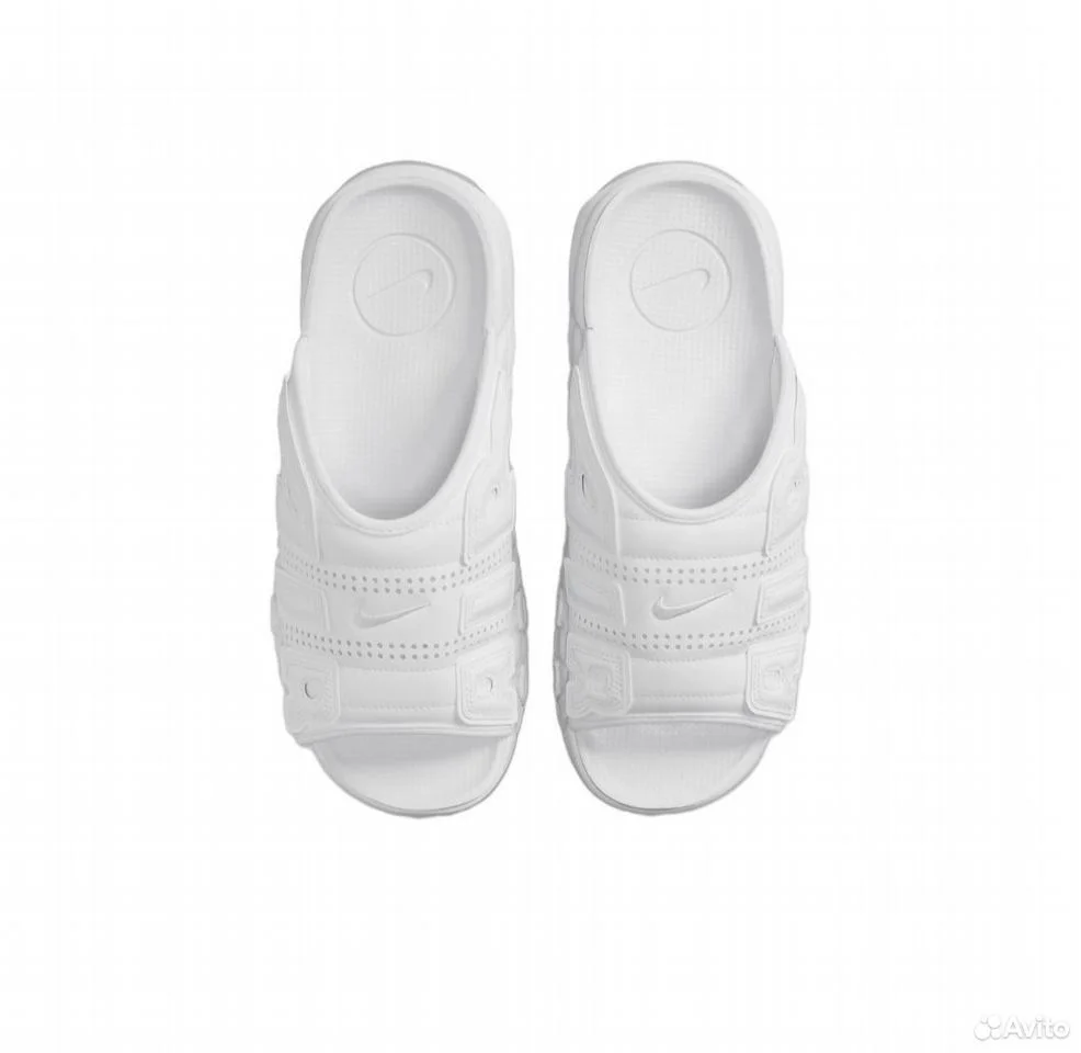 Тапки Nike Air More Uptempo Total White - миниатюра 4