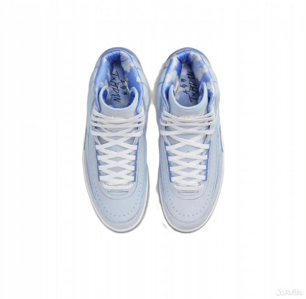 Кроссовки Nike Air Jordan 2 x J. Balvin Blue - миниатюра 3