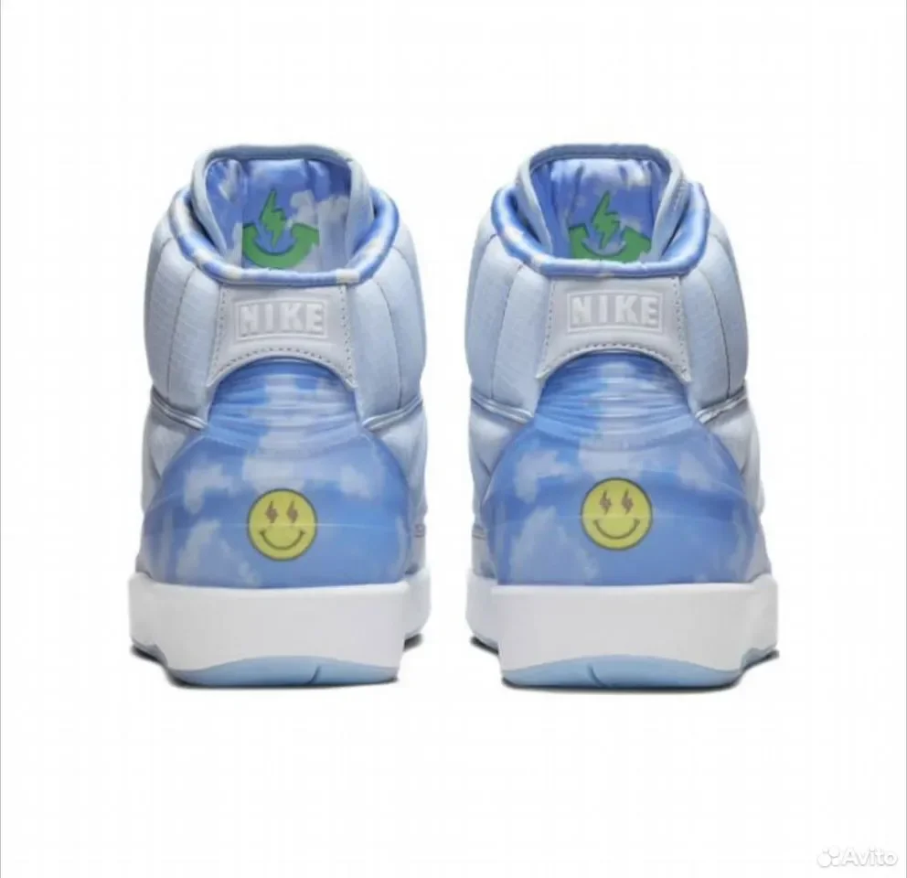Кроссовки Nike Air Jordan 2 x J. Balvin Blue - миниатюра 4
