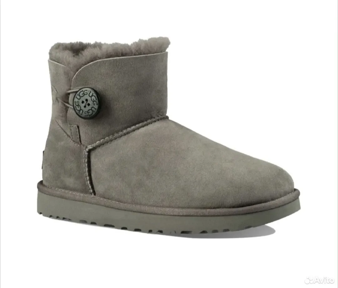 Угги Ботинки Bailey Button 2 Grey - миниатюра 2