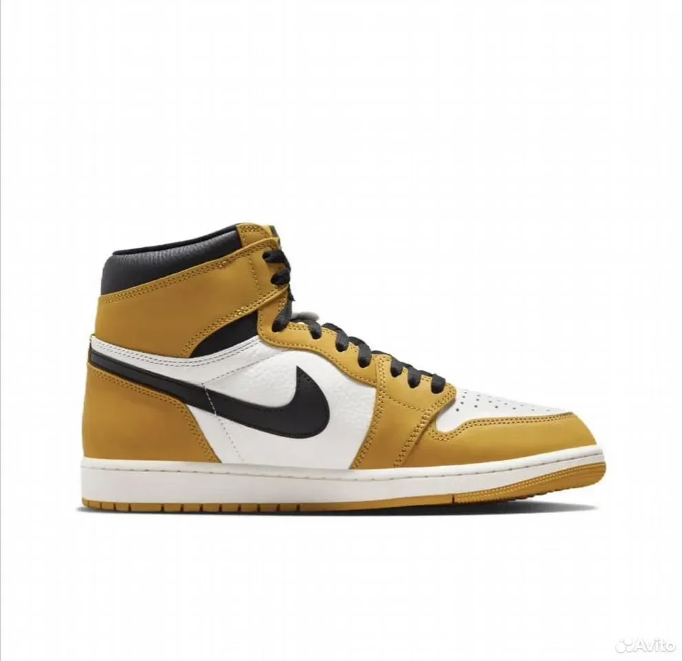 Кроссовки Nike Air Jordan 1 High OG Yellow Ochre - миниатюра 2