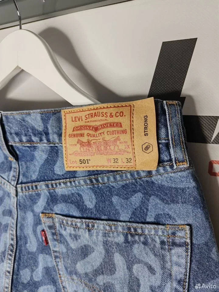 Джинсы Levi's Skate 501 Blue - миниатюра 4