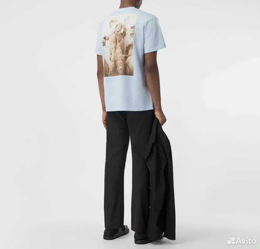 Футболка Burberry SS21 Statue Printing Cotton - миниатюра 3