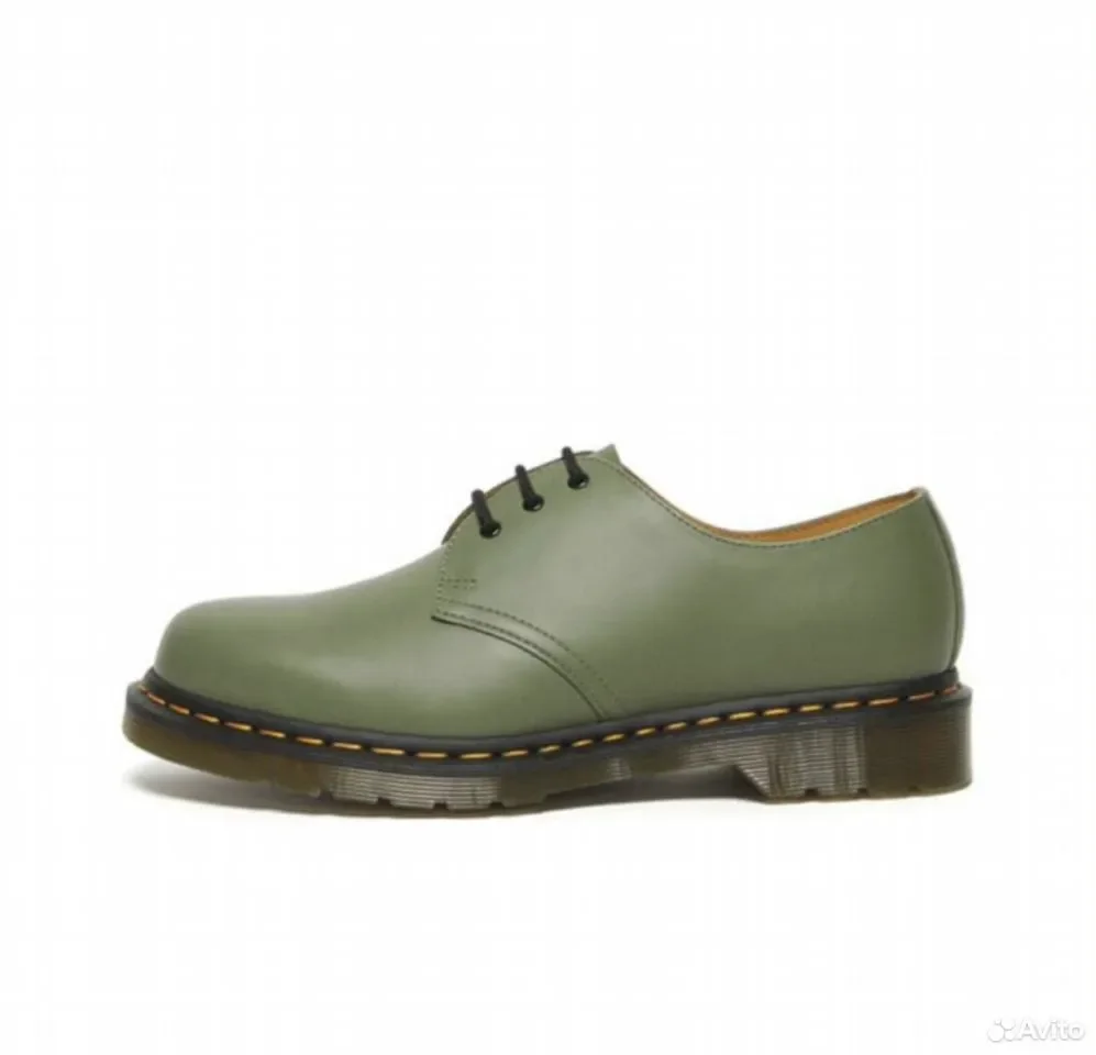 Ботинки Dr. Martens Oxford Shoes 1461 Khaki Green - миниатюра 2
