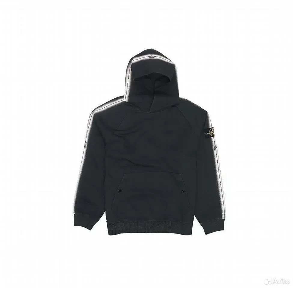 Толстовка Supreme x Stone Island SS 22 Black - миниатюра 2