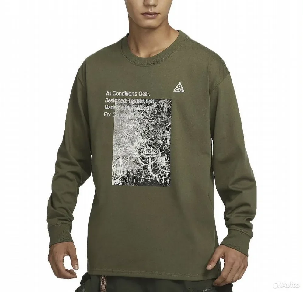 Лонгслив Nike ACG Green - миниатюра 4