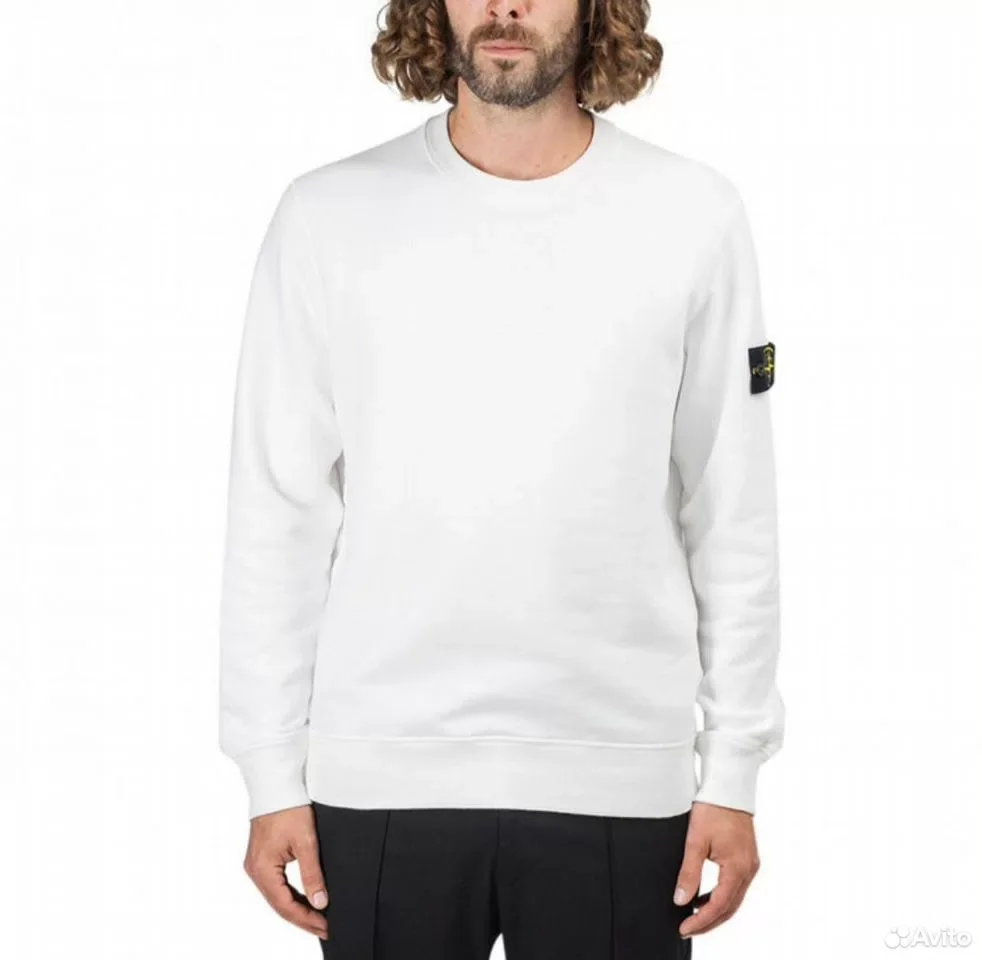 Свитшот Stone Island FW19 White - миниатюра 3