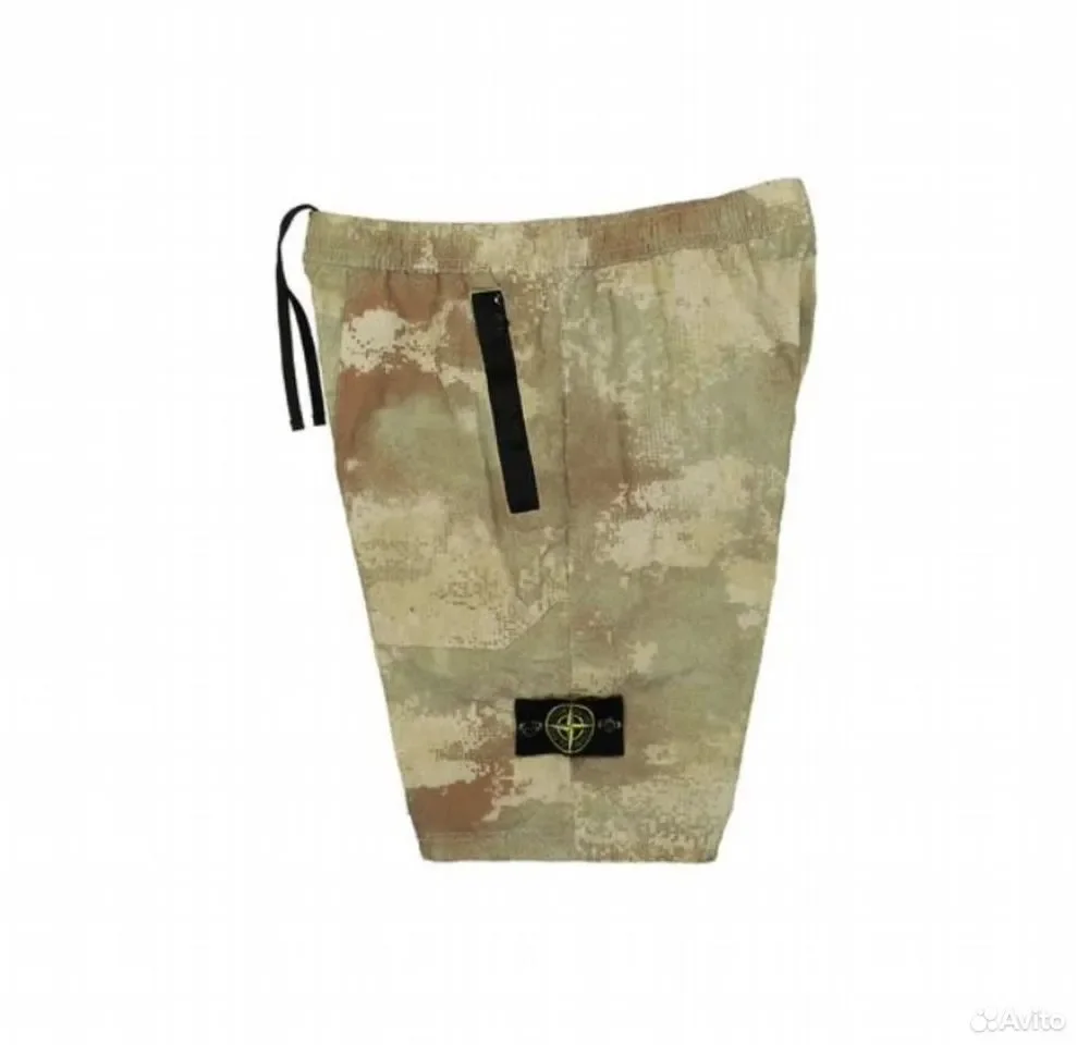 Шорты Stone Island x Jason Statham Bermuda Beige - миниатюра 2
