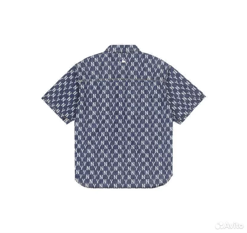 Джинсовая рубашка MLB classic monogram denim - миниатюра 2