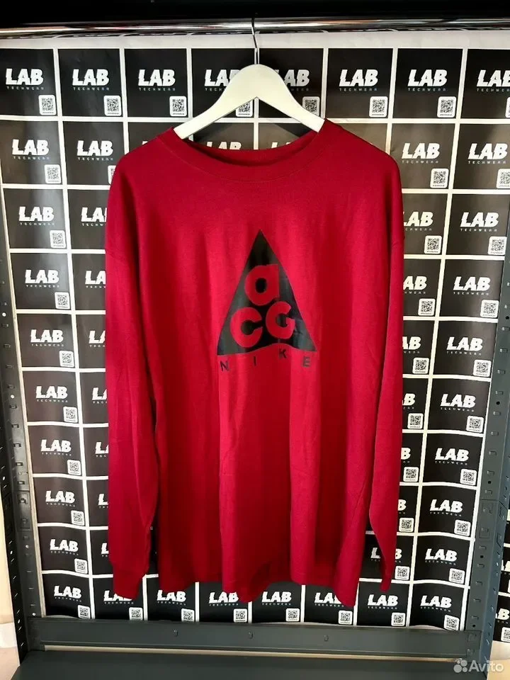 Лонгслив Nike ACG Red - миниатюра 4