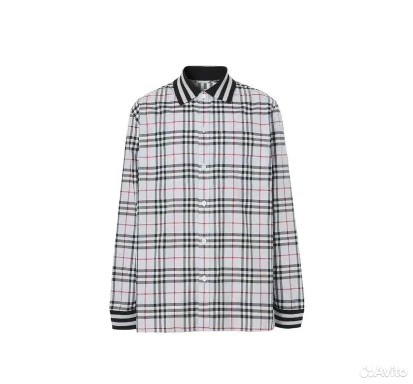 Рубашка Burberry towner check cotton shirt - миниатюра 3