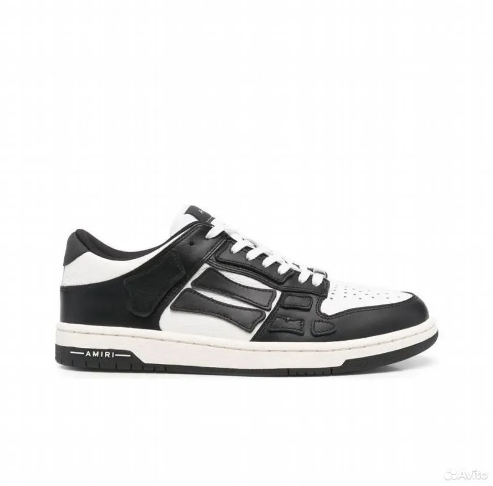 Кроссовки Amiri Skel-Top Low Black White 2021 - изображение 1