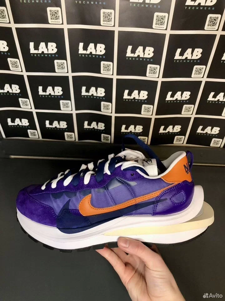 Кроссовки Sacai x Nike VaporWaffle dark iris - миниатюра 2