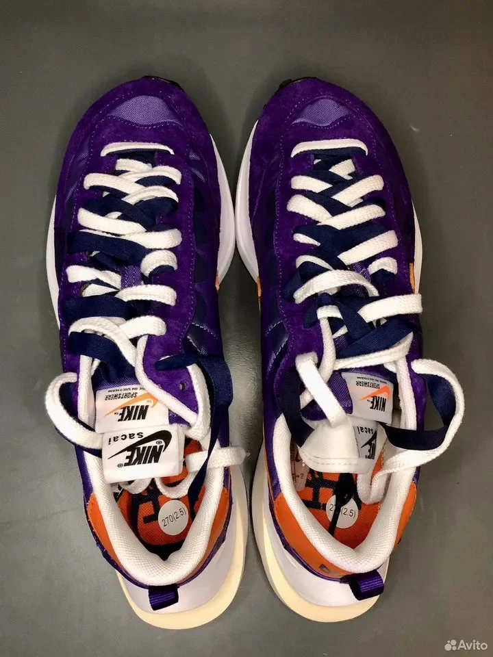 Кроссовки Sacai x Nike VaporWaffle dark iris - миниатюра 4
