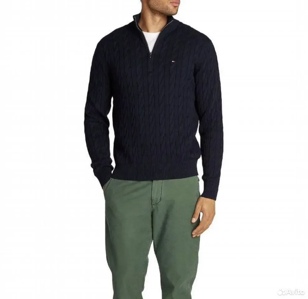 Джемпер на молнии Tommy Hilfiger Blue - миниатюра 4