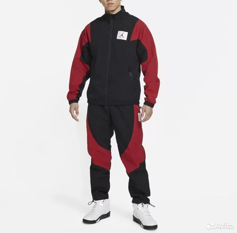 Штаны Air Jordan Flight Suit Black/Red - миниатюра 3
