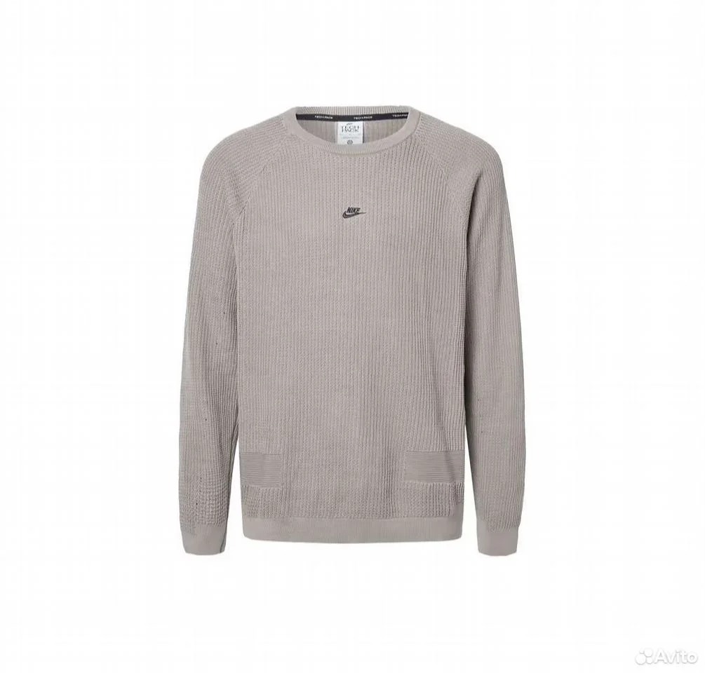 Джемпер Nike Round Neck Long Sleeve Beige - миниатюра 2