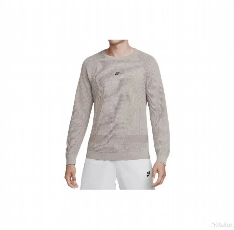 Джемпер Nike Round Neck Long Sleeve Beige - миниатюра 5
