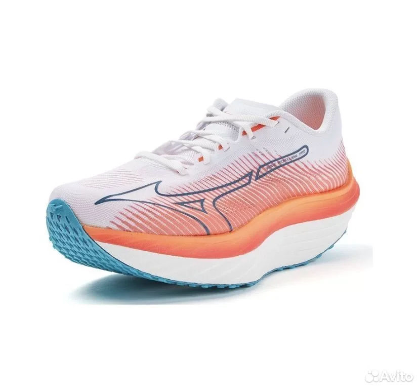 Кроссовки Mizuno Wave Rebellion Pro 'White Orange' - миниатюра 2