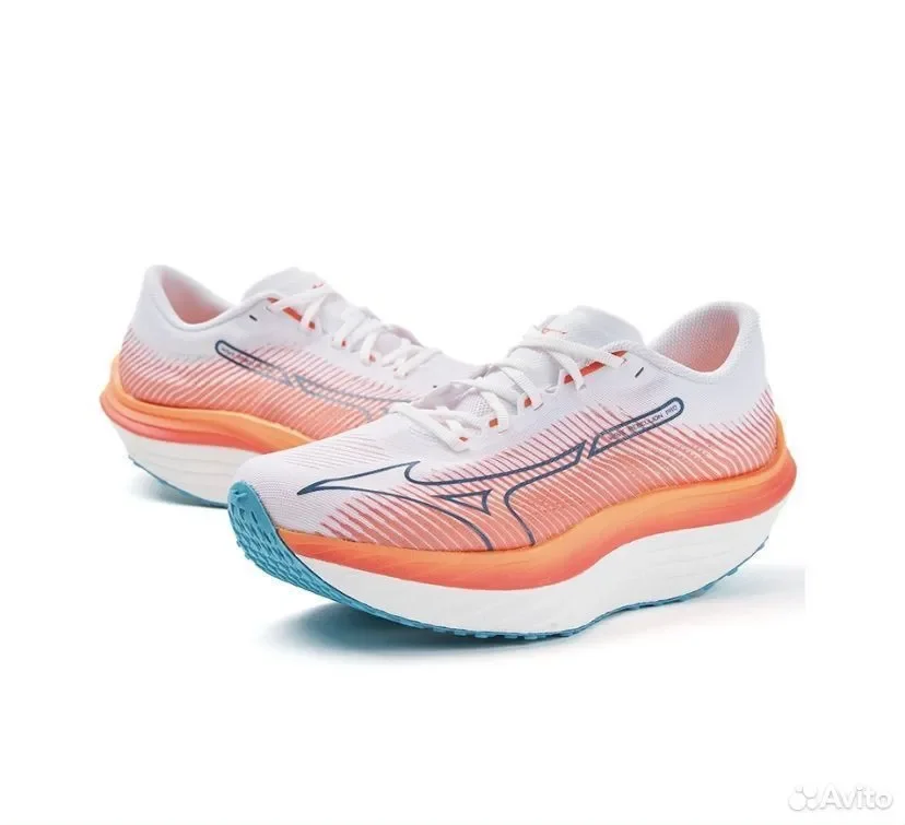 Кроссовки Mizuno Wave Rebellion Pro 'White Orange' - миниатюра 3