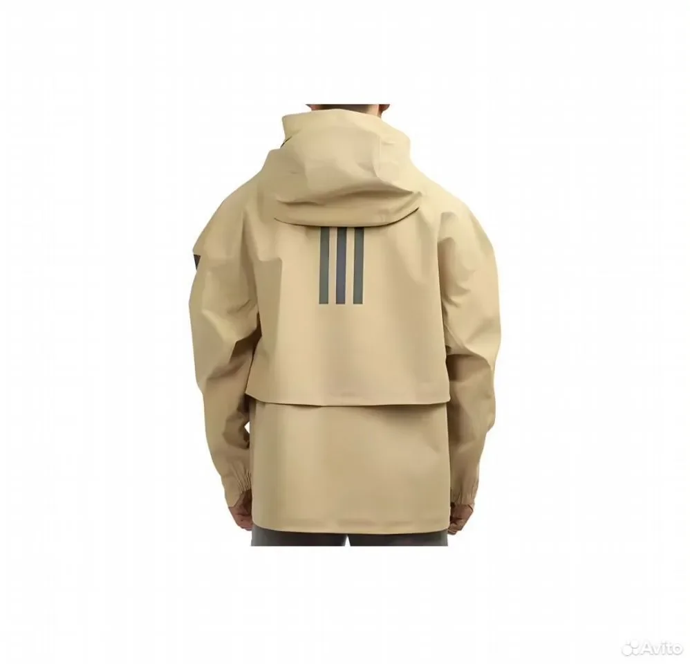 Ветровка Adidas Myshelter Rain.dry Jacket Beige - миниатюра 3