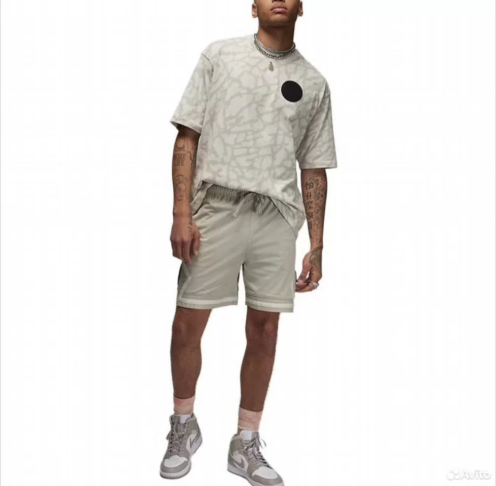 Футболка Nike Jordan x PSG Beige - миниатюра 3