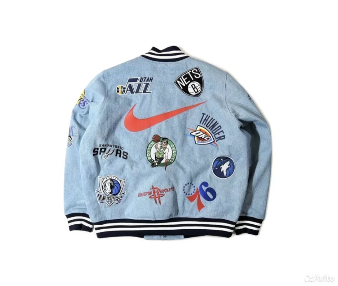 Кофта бомбер Supreme x NBA Team Warm-up Jacket - миниатюра 2