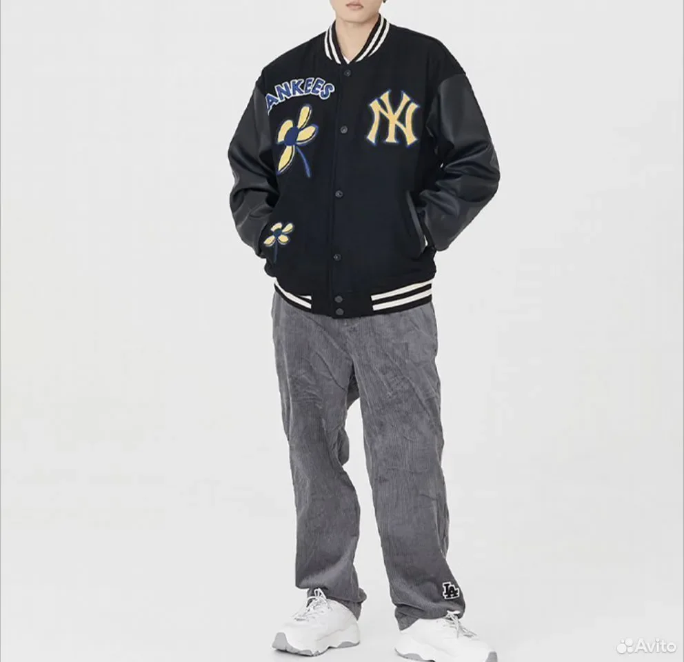 Бомбер MLB New York Yankees Black - миниатюра 2