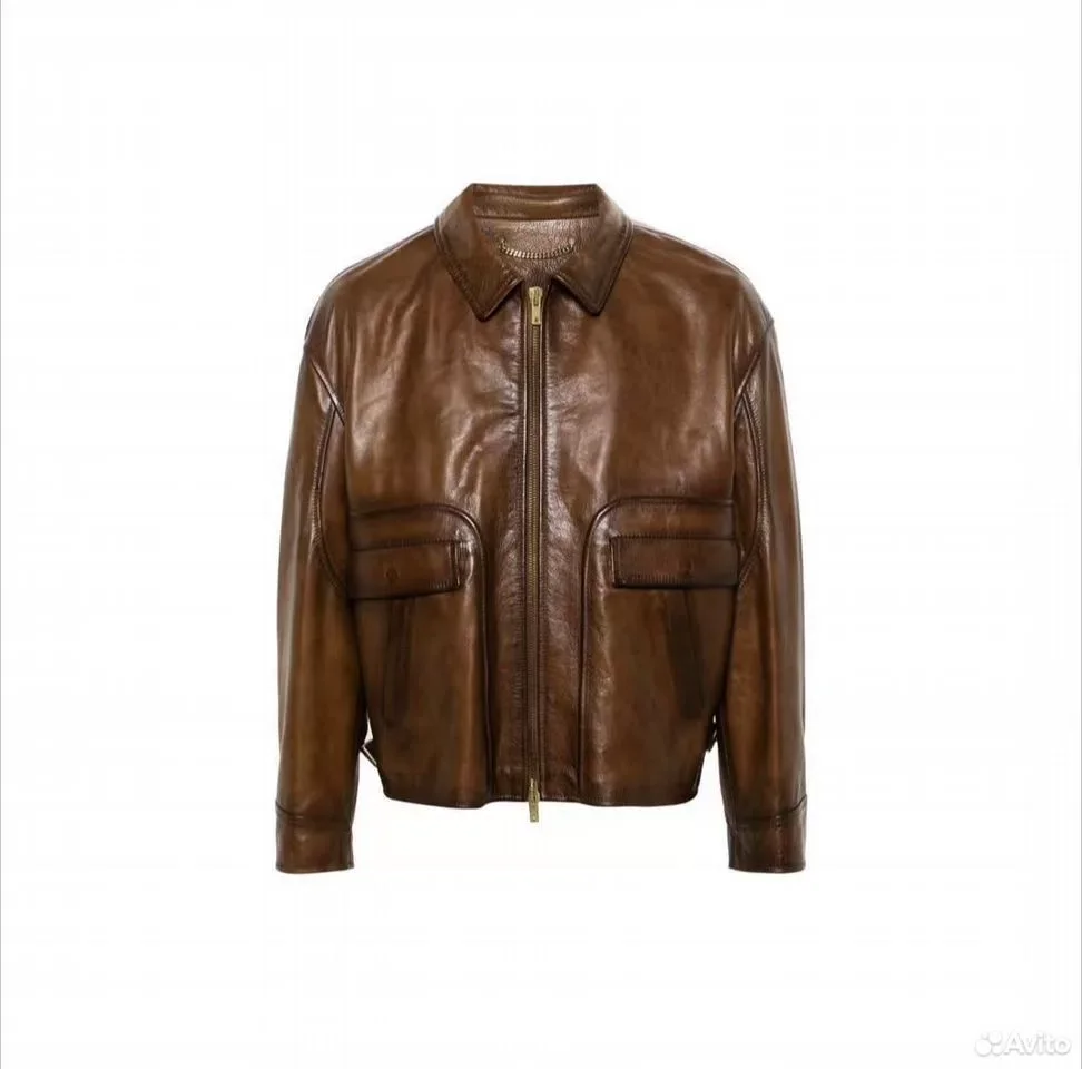 Бомбер Golden Goose Zip Jacket Brown - миниатюра 2