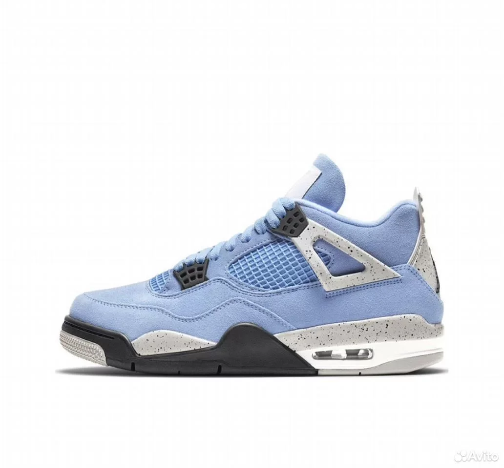 Кроссовки Nike Air Jordan 4 Retro University Blue - миниатюра 2